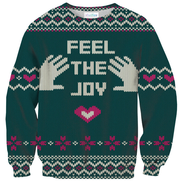 Feel The Joy Sweater-Shelfies-| All-Over-Print Everywhere - Designed to Make You Smile