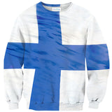 Finland Flag Sweater-Shelfies-| All-Over-Print Everywhere - Designed to Make You Smile