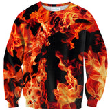 Fire Sweater-Shelfies-| All-Over-Print Everywhere - Designed to Make You Smile