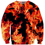 Fire Sweater-Shelfies-| All-Over-Print Everywhere - Designed to Make You Smile