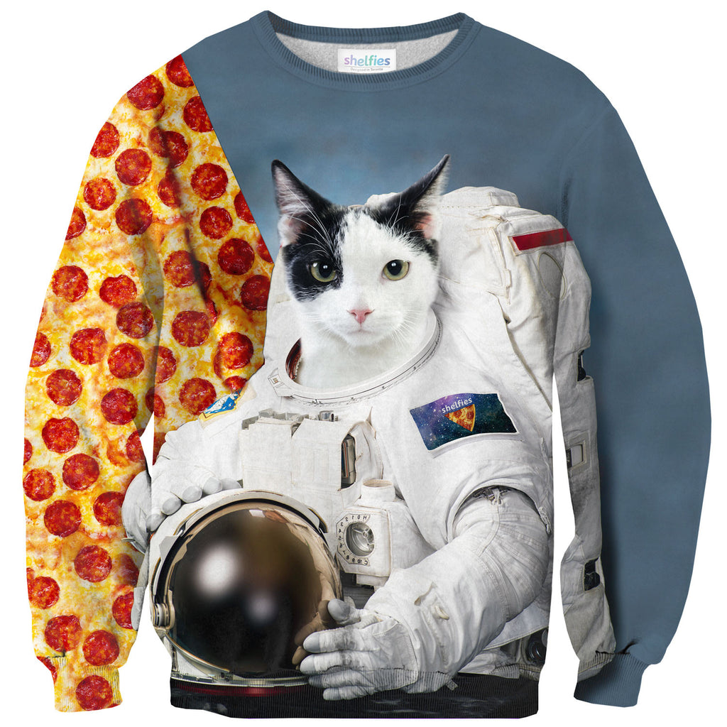 First Cat on the Moon Sweater-Shelfies-| All-Over-Print Everywhere - Designed to Make You Smile
