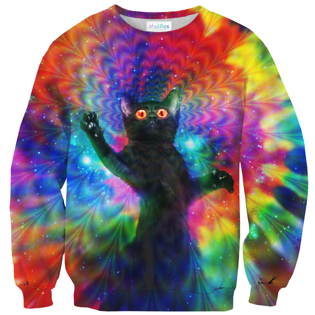 Galactic Space Kitty Kat Sweater-Shelfies-| All-Over-Print Everywhere - Designed to Make You Smile
