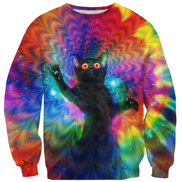 Galactic Space Kitty Kat Sweater-Shelfies-| All-Over-Print Everywhere - Designed to Make You Smile