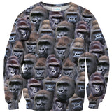 Gorilla Invasion Sweater-Shelfies-| All-Over-Print Everywhere - Designed to Make You Smile