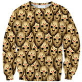 Horror Mask Sweater-Shelfies-| All-Over-Print Everywhere - Designed to Make You Smile