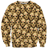 Horror Mask Sweater-Shelfies-| All-Over-Print Everywhere - Designed to Make You Smile