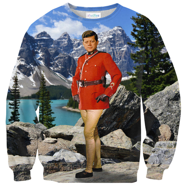 JFK Mounty Sweater-Shelfies-| All-Over-Print Everywhere - Designed to Make You Smile