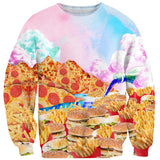 Junkfood Paradise Sloth Sweater-Subliminator-| All-Over-Print Everywhere - Designed to Make You Smile