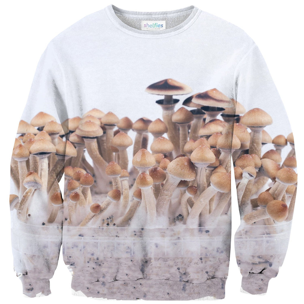 Magic Mushrooms Sweater-Subliminator-| All-Over-Print Everywhere - Designed to Make You Smile