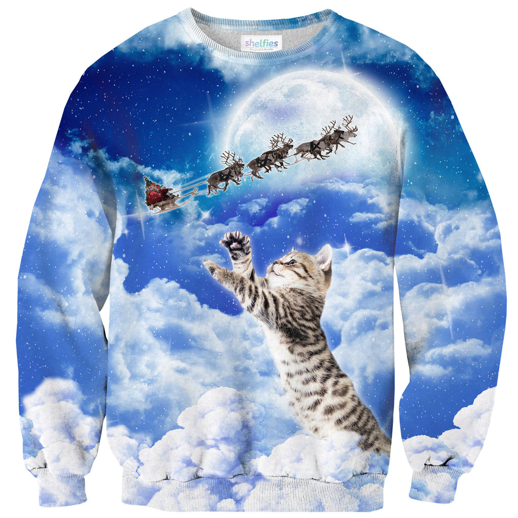 Meowy Christmas Sweater-Shelfies-| All-Over-Print Everywhere - Designed to Make You Smile