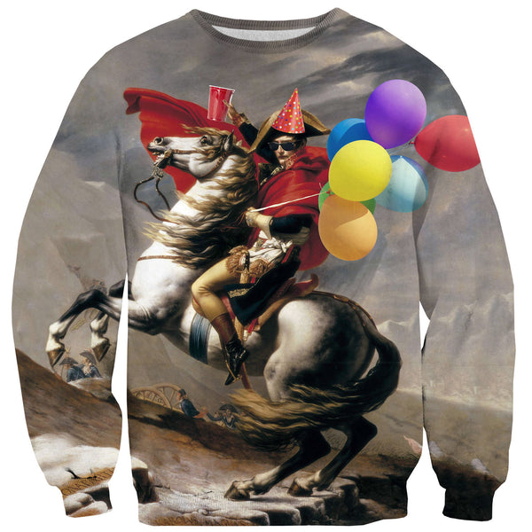 Napoleon Born2Party Sweater-Shelfies-| All-Over-Print Everywhere - Designed to Make You Smile