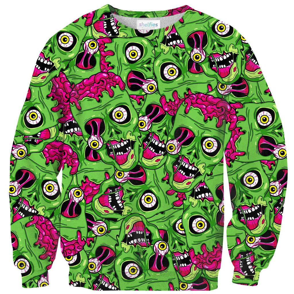 Neon Zombie Sweater-Subliminator-| All-Over-Print Everywhere - Designed to Make You Smile