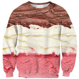 Neapolitan Sweater-Shelfies-| All-Over-Print Everywhere - Designed to Make You Smile