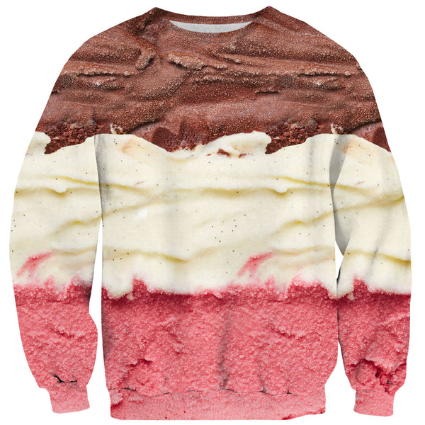 Neapolitan Sweater-Shelfies-| All-Over-Print Everywhere - Designed to Make You Smile