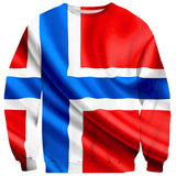 Norway Flag Sweater-Shelfies-| All-Over-Print Everywhere - Designed to Make You Smile