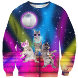 Party Cats Sweater-Shelfies-| All-Over-Print Everywhere - Designed to Make You Smile