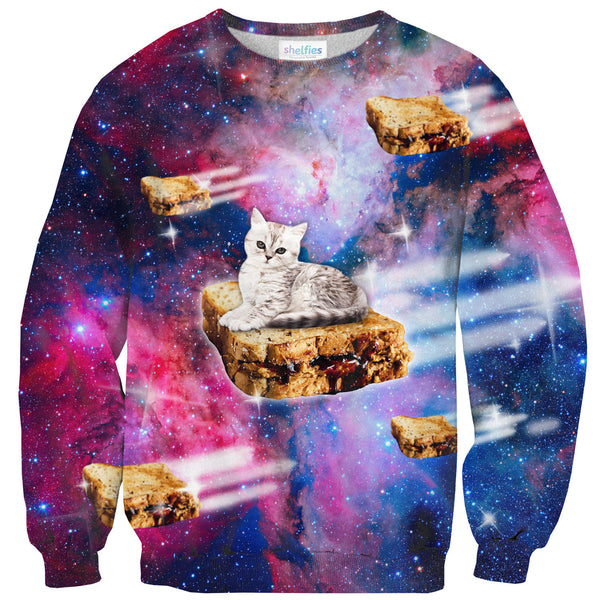 PB&J Galaxy Cat Sweater-Shelfies-| All-Over-Print Everywhere - Designed to Make You Smile
