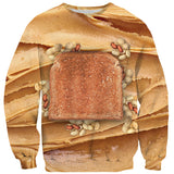 Peanut Butter Sweater-Shelfies-| All-Over-Print Everywhere - Designed to Make You Smile