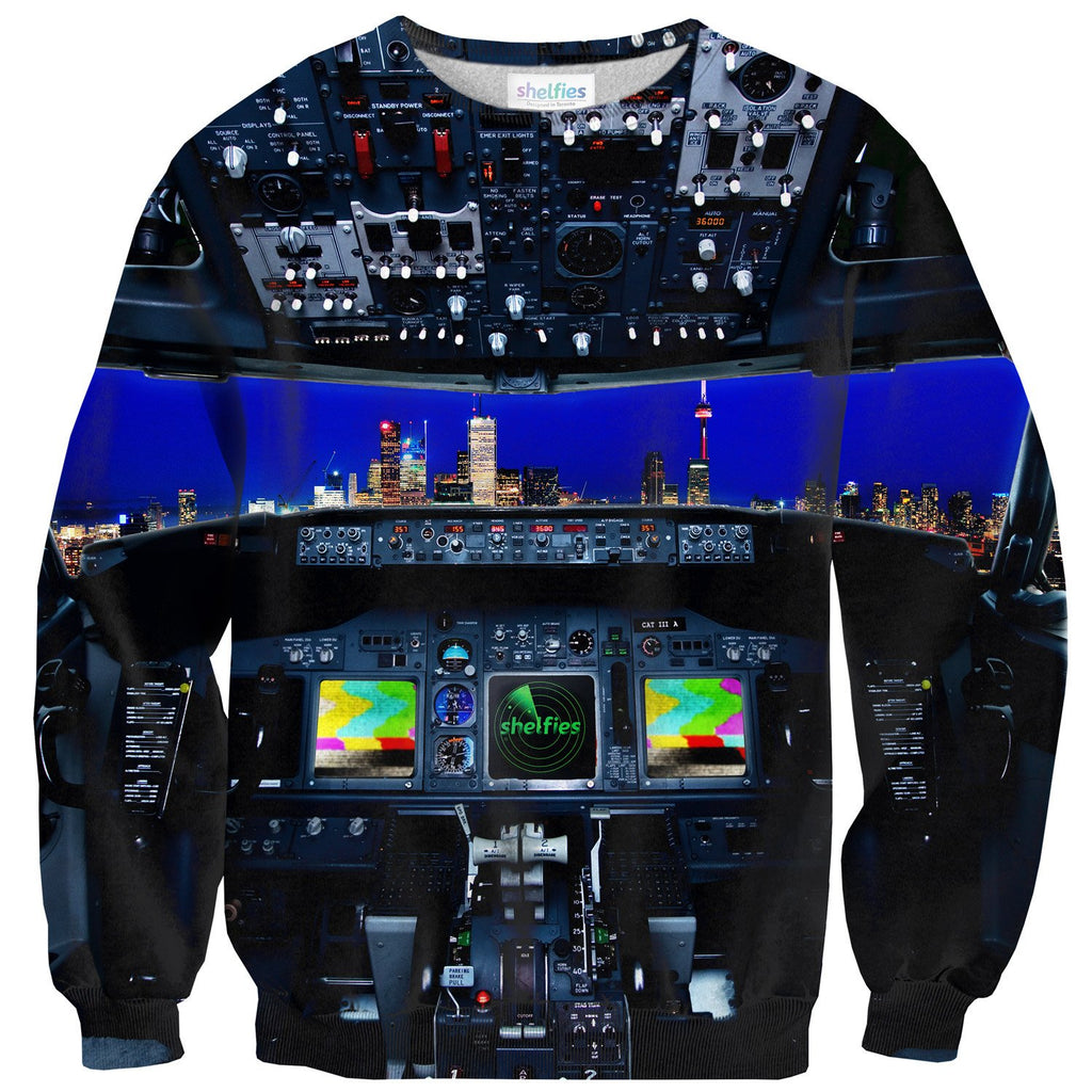 Plane Cockpit Sweater-Subliminator-| All-Over-Print Everywhere - Designed to Make You Smile