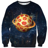 Planet Pizza Sweater-Shelfies-| All-Over-Print Everywhere - Designed to Make You Smile
