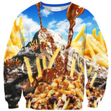 Poutine Mountain Sweater-Shelfies-| All-Over-Print Everywhere - Designed to Make You Smile