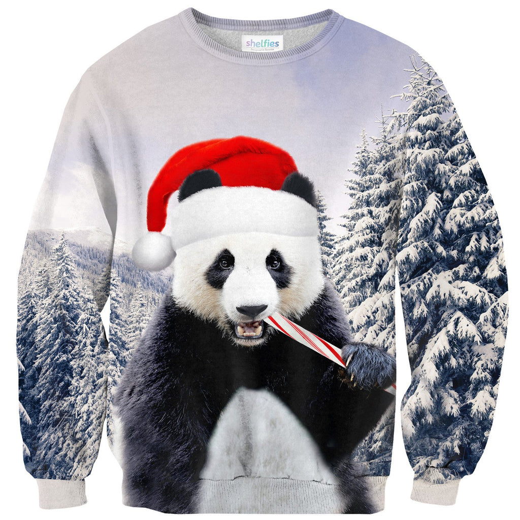 Santa Panda Sweater-Subliminator-| All-Over-Print Everywhere - Designed to Make You Smile