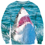 Shark Attack Sweater-Shelfies-| All-Over-Print Everywhere - Designed to Make You Smile