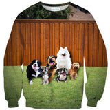 Suburban Dogs Sweater-Shelfies-| All-Over-Print Everywhere - Designed to Make You Smile