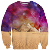 The Great Pyramid of Pizza Sweater-Shelfies-| All-Over-Print Everywhere - Designed to Make You Smile