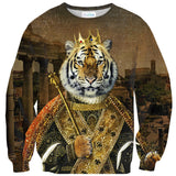 Tiger Emperor Sweater-Shelfies-| All-Over-Print Everywhere - Designed to Make You Smile