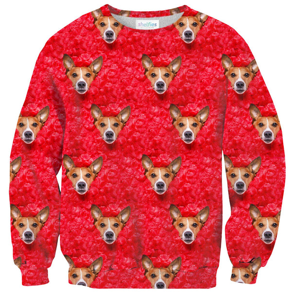 Valentine Dog Invasion Sweater-Shelfies-| All-Over-Print Everywhere - Designed to Make You Smile