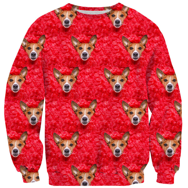 Valentine Dog Invasion Sweater-Shelfies-| All-Over-Print Everywhere - Designed to Make You Smile