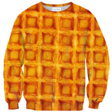 Waffle Invasion Sweater-Shelfies-| All-Over-Print Everywhere - Designed to Make You Smile
