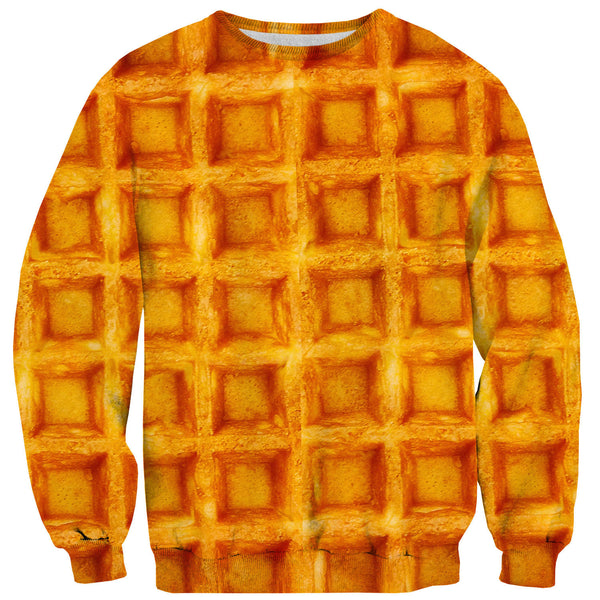 Waffle Invasion Sweater-Shelfies-| All-Over-Print Everywhere - Designed to Make You Smile