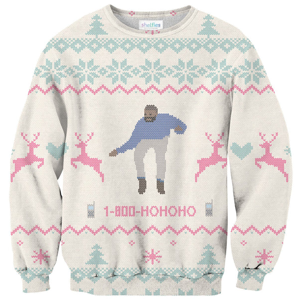 1-800-HOHOHO Sweater-Subliminator-| All-Over-Print Everywhere - Designed to Make You Smile