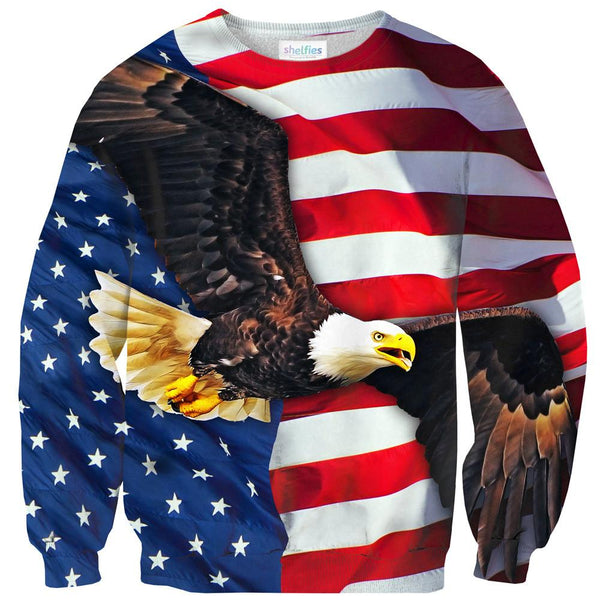 American Flag Sweater-Subliminator-| All-Over-Print Everywhere - Designed to Make You Smile