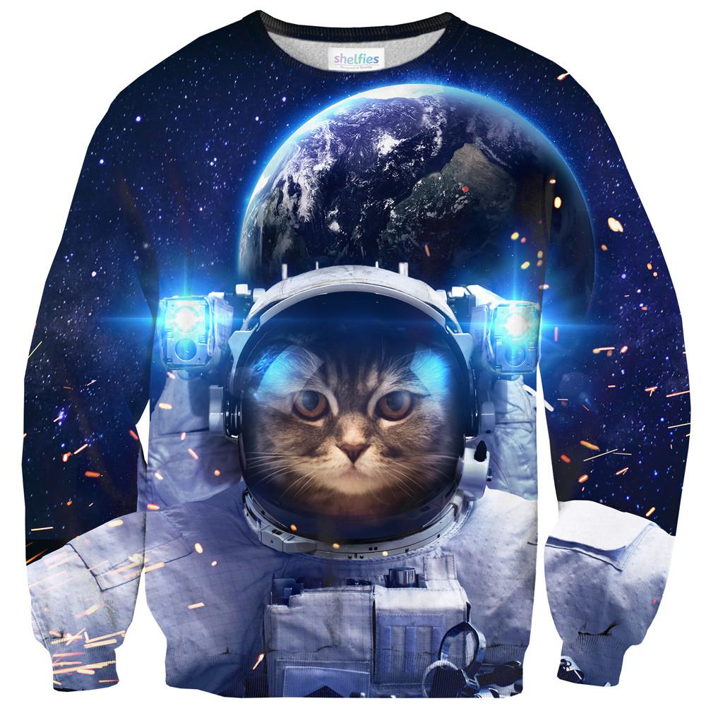 Astronaut Cat Sweater-Subliminator-| All-Over-Print Everywhere - Designed to Make You Smile