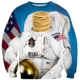 Astronaut Pancakes Sweater-Shelfies-| All-Over-Print Everywhere - Designed to Make You Smile