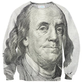Benjamin Franklin Sweater-Shelfies-| All-Over-Print Everywhere - Designed to Make You Smile