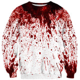 Blood Splatter Sweater-Subliminator-| All-Over-Print Everywhere - Designed to Make You Smile