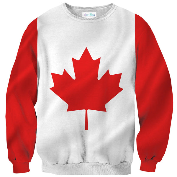 Canadian Flag Sweater-Subliminator-| All-Over-Print Everywhere - Designed to Make You Smile