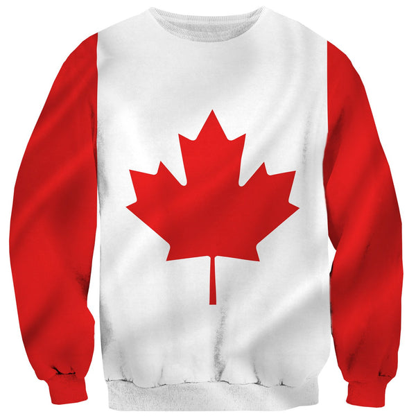 Canadian Flag Sweater-Subliminator-| All-Over-Print Everywhere - Designed to Make You Smile