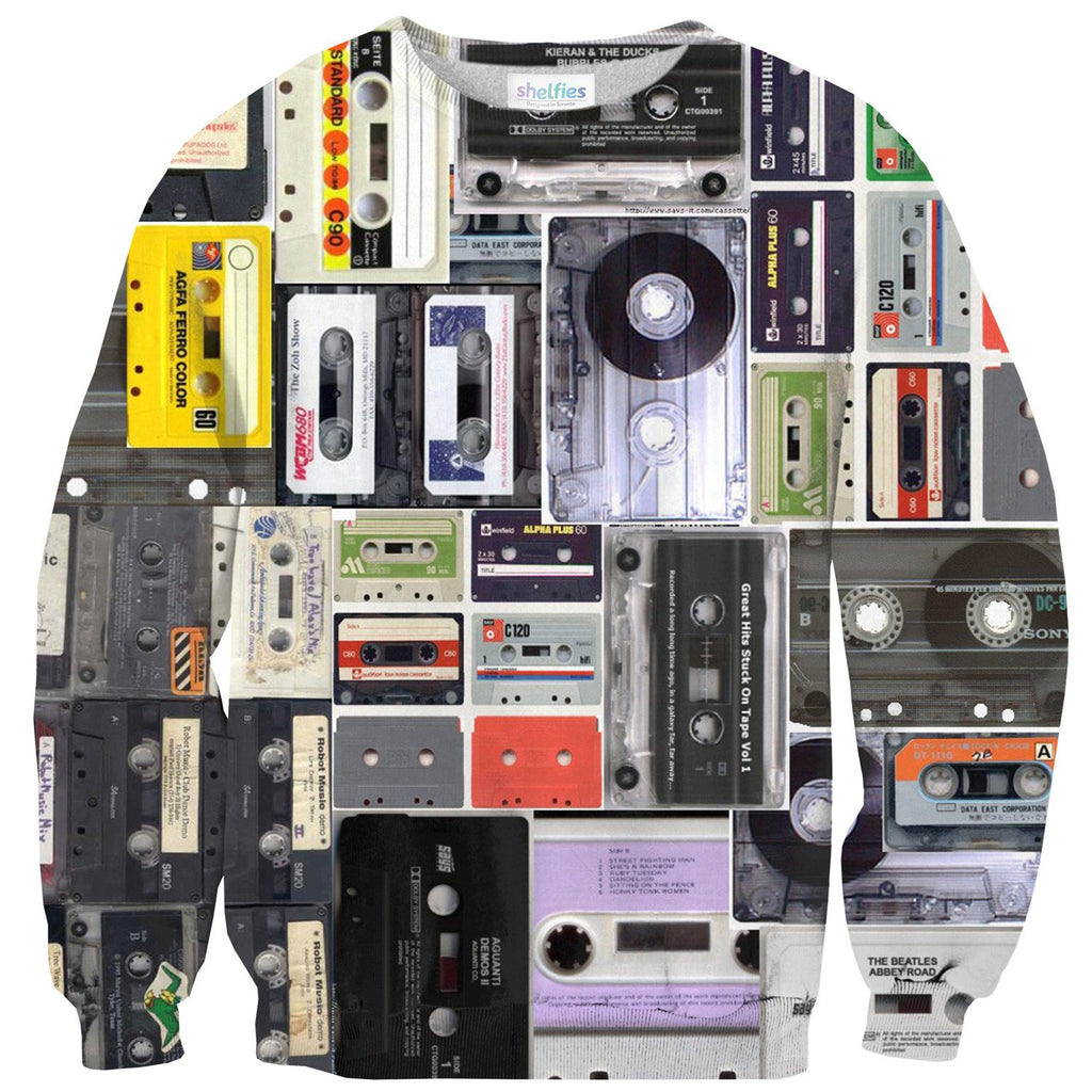 Cassettes Invasion Sweater-Subliminator-| All-Over-Print Everywhere - Designed to Make You Smile