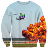 Cat Copter Sweater-Shelfies-| All-Over-Print Everywhere - Designed to Make You Smile