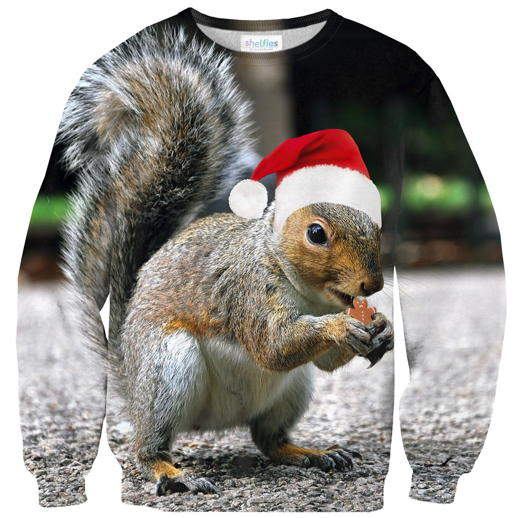 Christmas Squirrel Sweater-Shelfies-| All-Over-Print Everywhere - Designed to Make You Smile