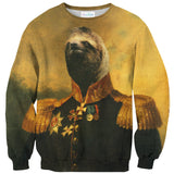 Commander Sloth Sweater-Subliminator-| All-Over-Print Everywhere - Designed to Make You Smile