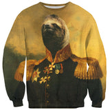 Commander Sloth Sweater-Subliminator-| All-Over-Print Everywhere - Designed to Make You Smile