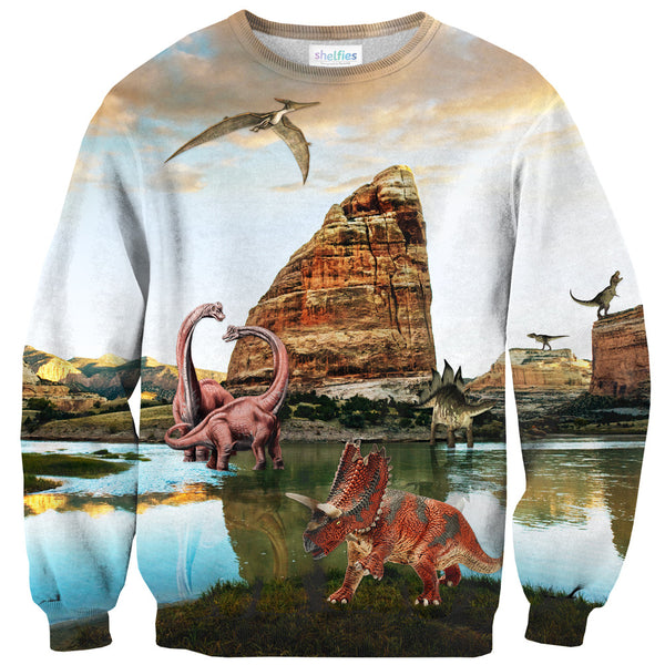 Dinosauria Sweater-Shelfies-| All-Over-Print Everywhere - Designed to Make You Smile