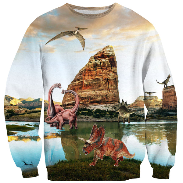 Dinosauria Sweater-Shelfies-| All-Over-Print Everywhere - Designed to Make You Smile