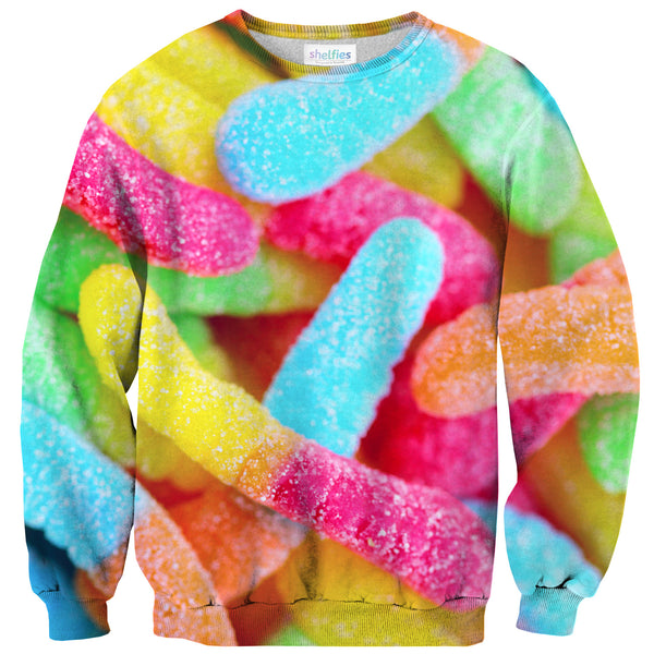 Gummy Worm Invasion Sweater-Shelfies-| All-Over-Print Everywhere - Designed to Make You Smile